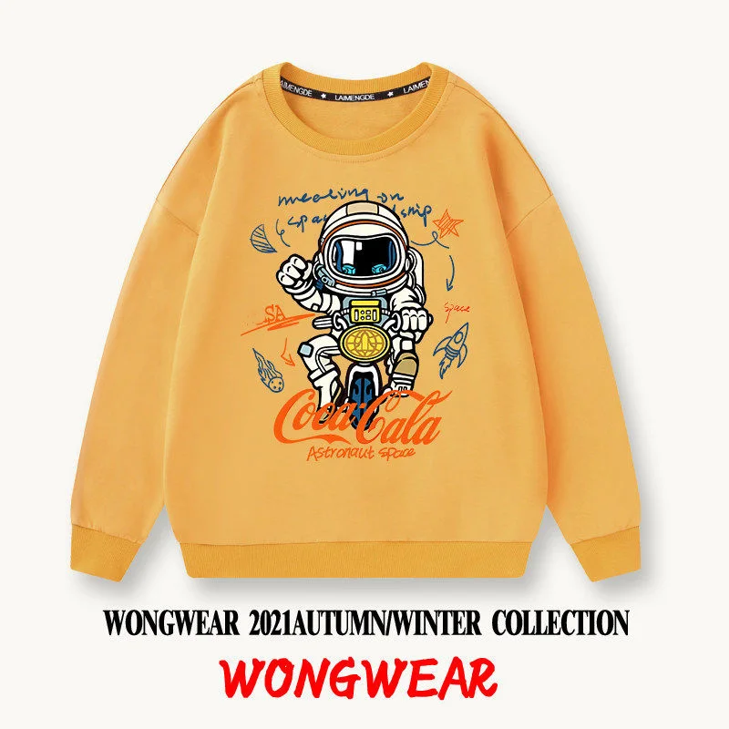 Свитер мужской с принтом кока-колы и астронавта весна-осень 2022 | Мужская одежда