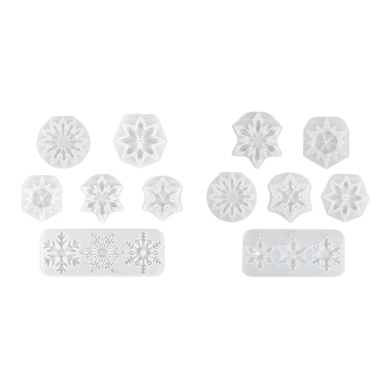 

6Pcs Resin Casting Silicone Molds Christmas Day Keychain Pendant Jewelry Mould