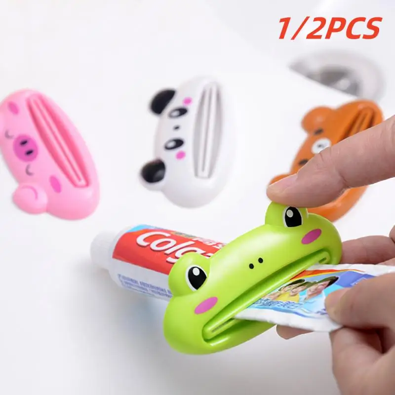 

1/2PC Cartoon Toothpaste Squeezer Dispenser Facial Cleanser Clip Manual Lazy Tube Tool Press Holder Organizer Bathroom Accessory