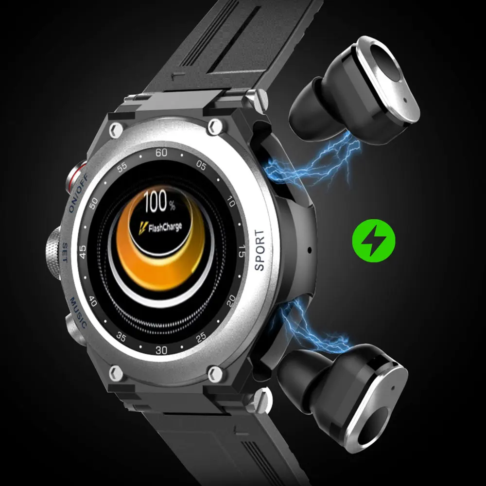 

LEMFO T92 Smart Watch Men Bluetooth Call TWS 5.0 Earphone Call Play Music Waterproof Sport Smartwatch 2022 For Android iOS