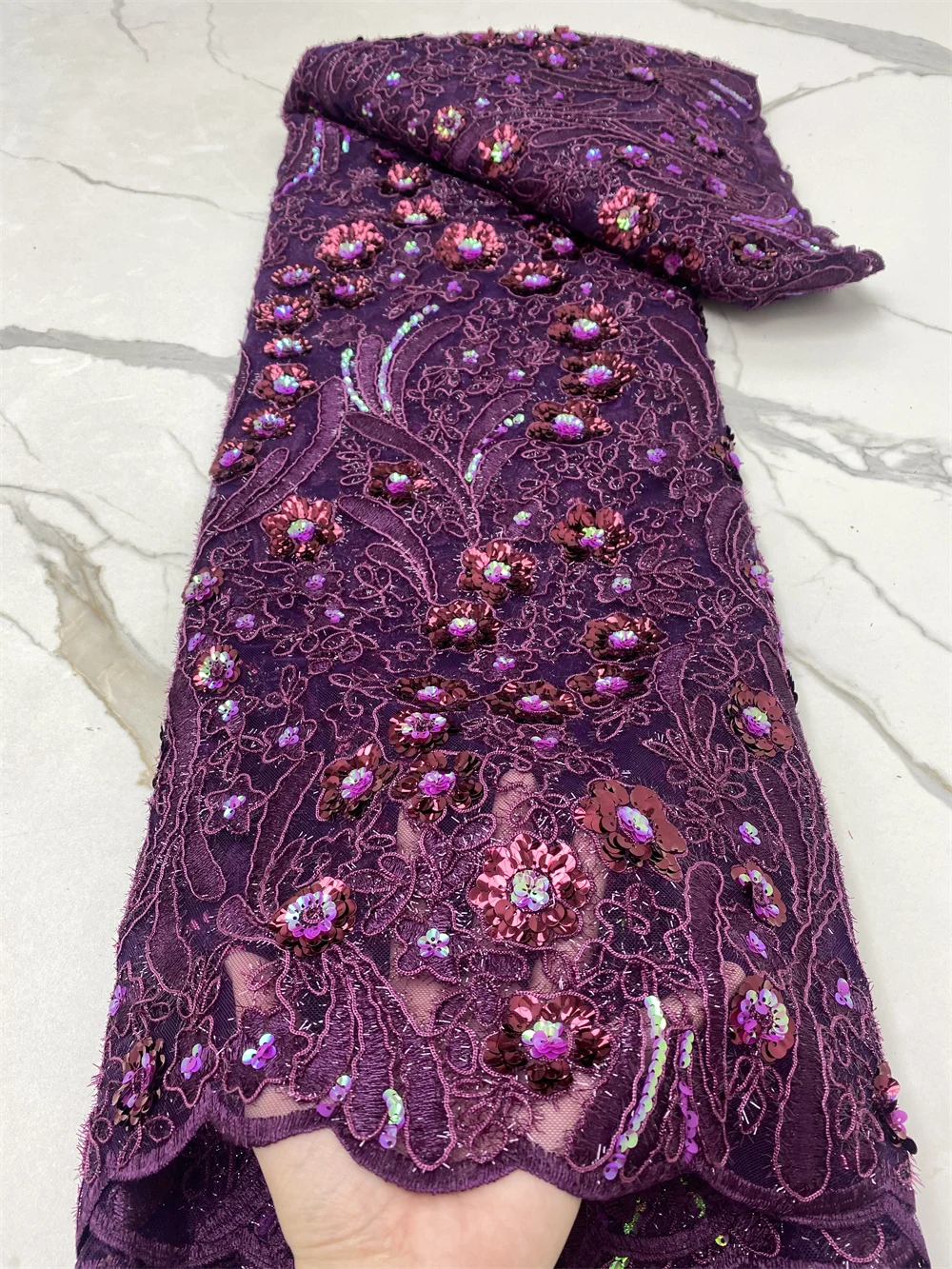 

African Lace Fabric With French Tulle Sequins 2023 High Quality Lace Nigerian Embroidery Lace Fabrics For Wedding Sewing 4599B