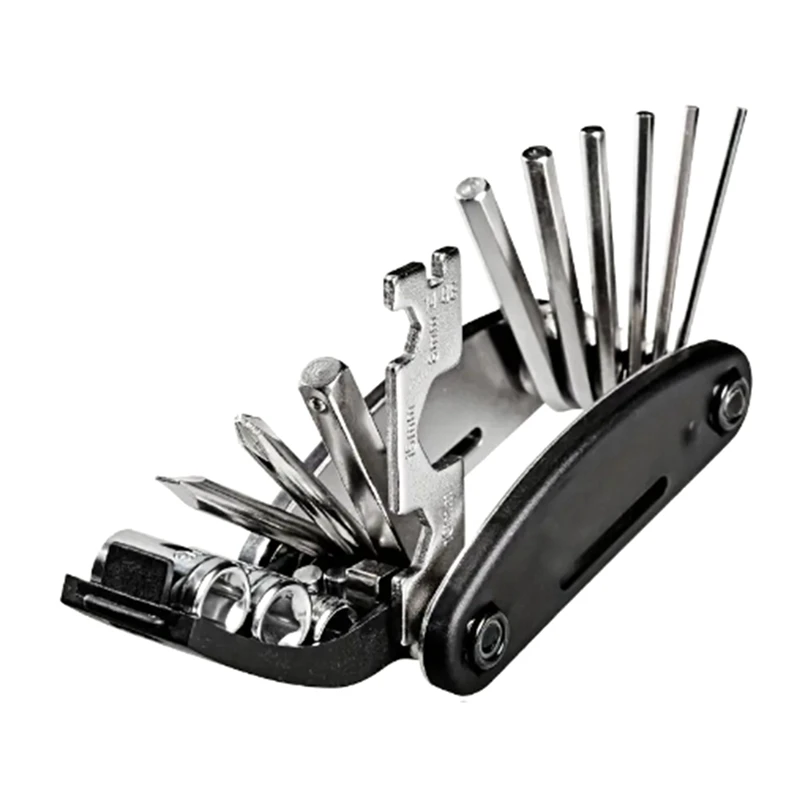 16 в 1 складной метрический набор инструментов для ремонта велосипеда портативный