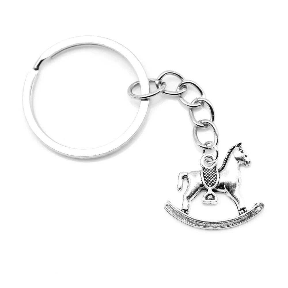 

1pcs Antique Silver Color 19x22mm Trojan Horse Keychain Handmade Jewerly Diy
