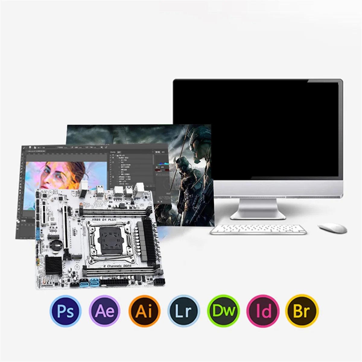 Материнская плата X99S D4 PLUS для компьютера семейная 4x DDR4 usb 2 0/3 0 SATA 0/ поддерживает M.2