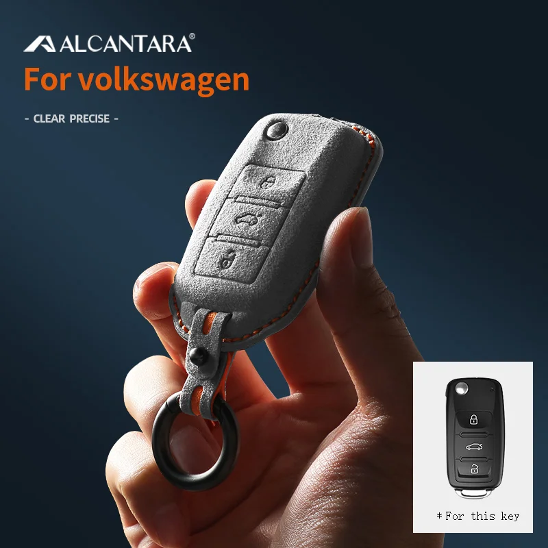 

Alcantara Suede Car Key Case Cover Shell Protector For VW Volkswagen Polo Tiguan Passat Golf Jetta Lavida Sagitar Bora Accessory