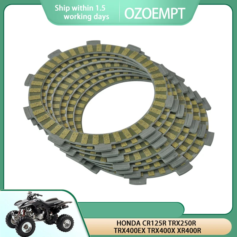 Фибрирующая пластина сцепления OZOEMPT, подходит для HONDA CR125R TRX250R TRX400EX TRX400X XR400R Фибрирующая пластина сцепления OZOEMPT, подходит для HONDA CR125R TRX250R TRX400EX TRX400X XR400R