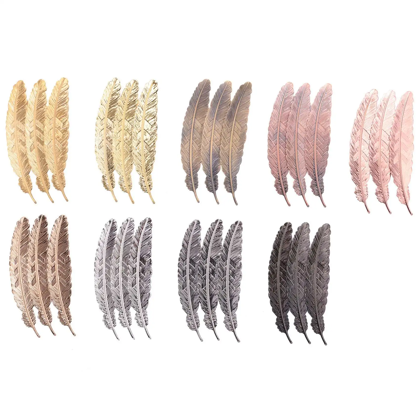 

27 Pieces Of Metal Bookmarks Feather Bookmarks Feather Bookmarks for Students