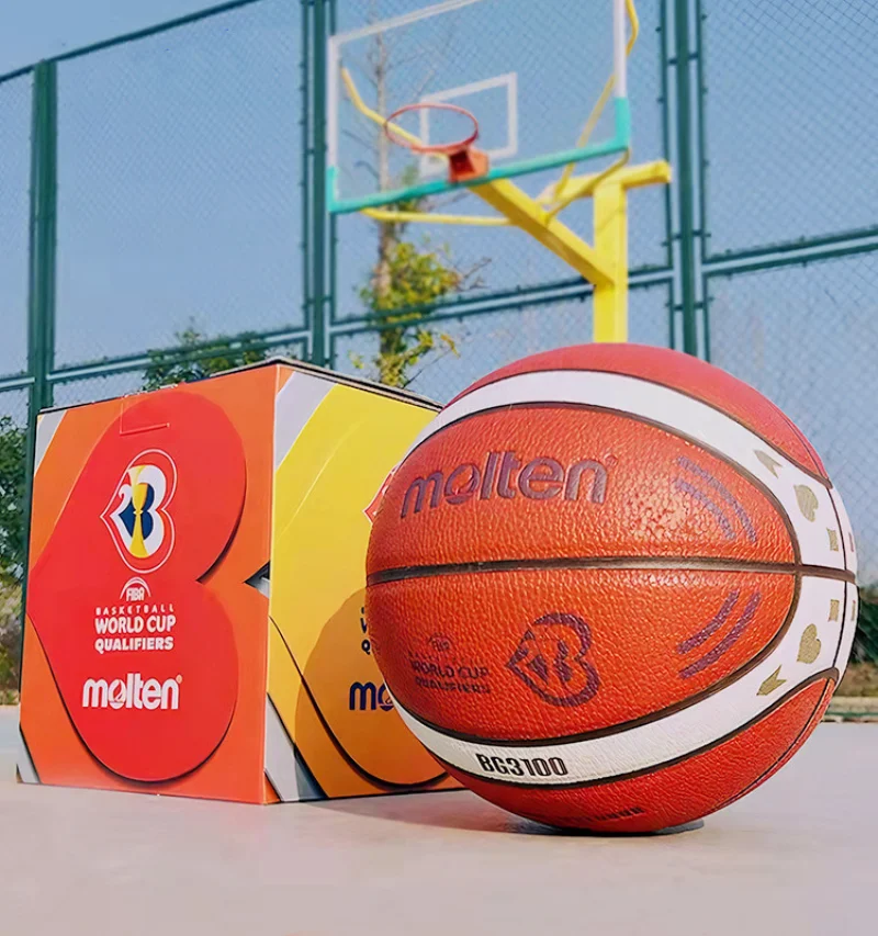 

Официальный баскетбольный мяч Molten 2023 World Cup BG3100, рельефный тренировочный мяч для помещений и улицы, Размер 7, подарочная коробка