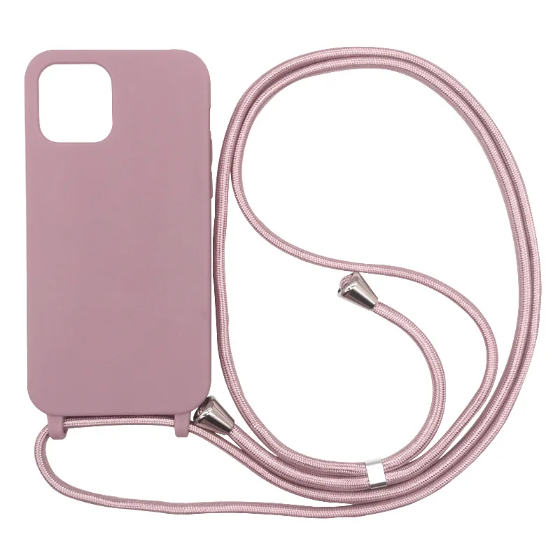

Best-selling lanyard phone case for 13 Pro candy color thickened skin-friendly touch anti-fall case