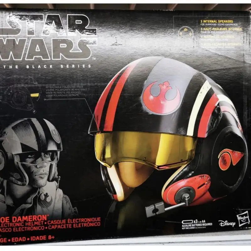 

Star Wars Poe Dameron Helmet The Black Series Electronic X-Wing Pilot Fighter Helmet C1441 with Microphone Halloween Cosplay