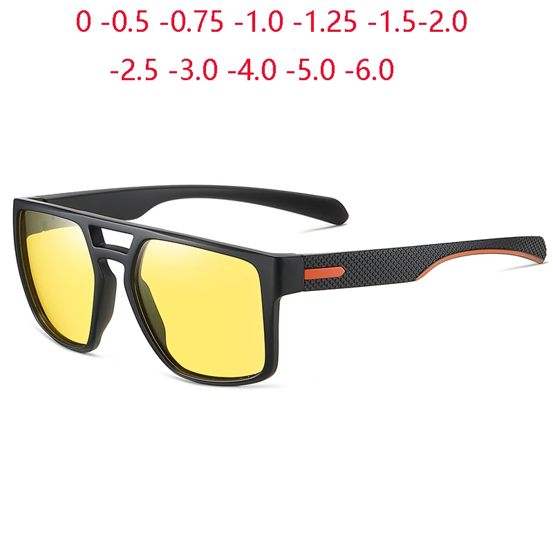 

Colorful Lenses Polarized Sunglasses With Prescription TR90 Sport Driving Shortsighted Sun Glasses For Men 0 -0.5 -0.75 To -6.0