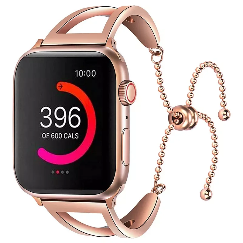 

Women Jewelry Bracelet Strap for Apple Watch Band 38mm 42mm Metal Stainless Steel Band for iWatch 7 SE 6 5 4 3 44mm 40mm 41 45mm