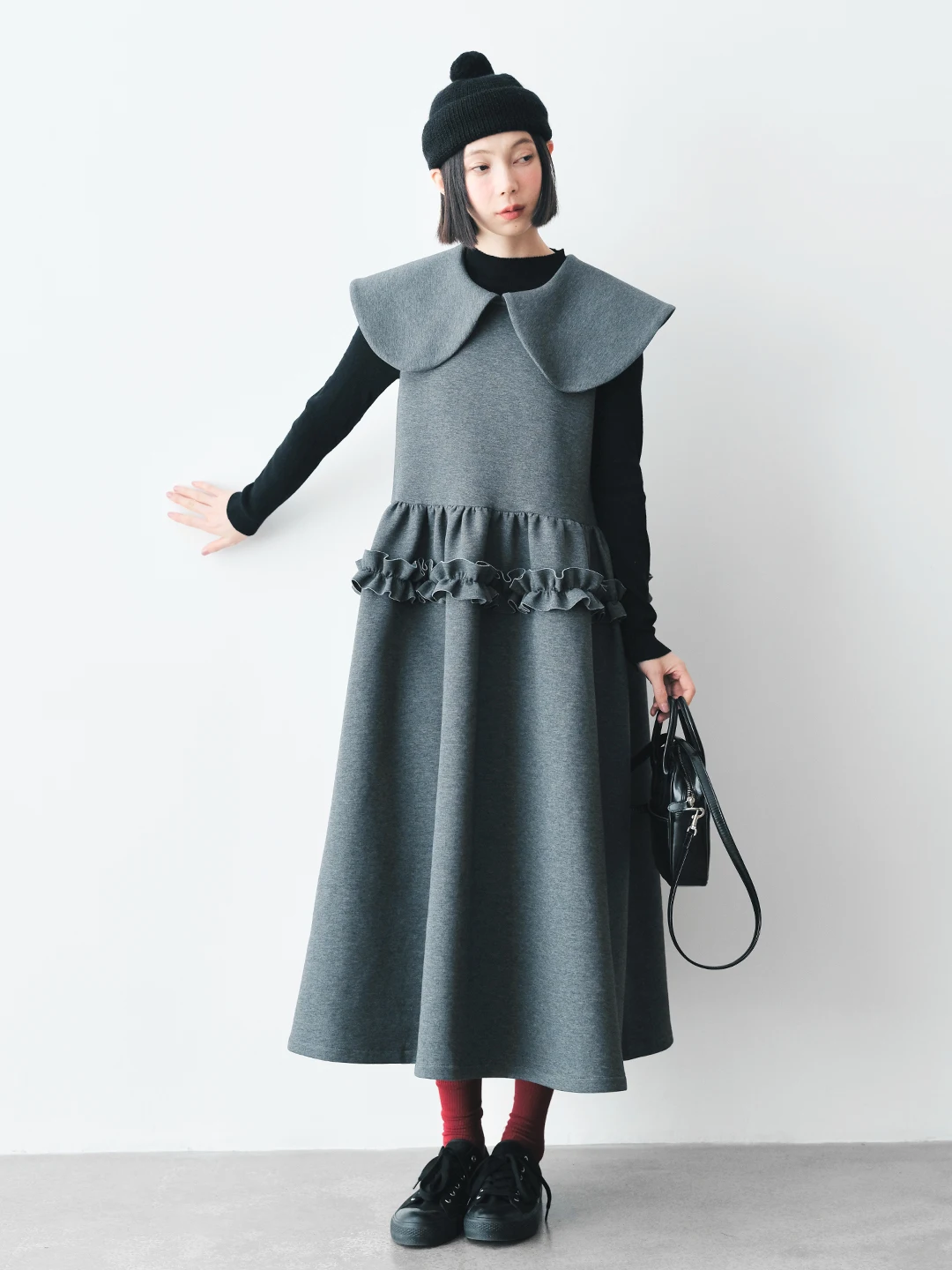 Оригинальный дизайн IMAKOKONI кружевное лоскутное платье средней длины без рукавов с