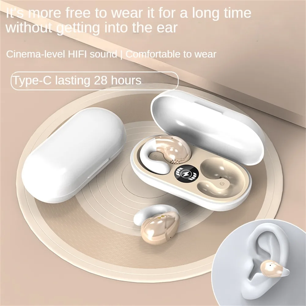 

Stereo Sound Effects Bluetooth Headset Dual Noise Reduction Bluetooth Wireless Headset Ultra Light Body No Sensation To Wear