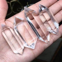 high quality natural clear quartz body hexagonal double stop wand angel aura aura gift