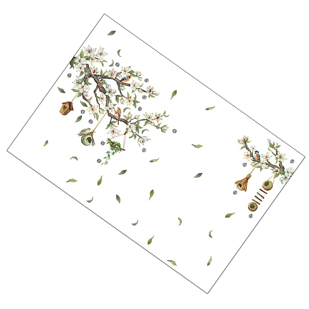 

1 Set Flowers Branches Birds Wall Decals Bedroom Wall Stickers Decorative Decals