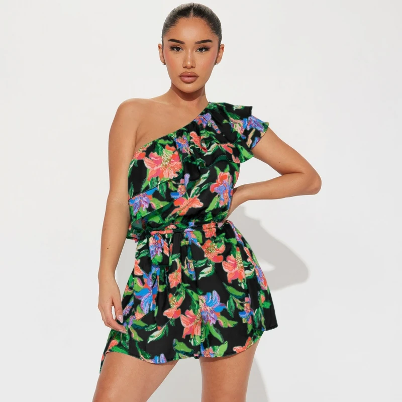 

Short Sleeve Romper Female Jumpsuit Woman Clothes Sexy Club Bodysuit Shorts Casual Playsuit Overalls For Women Clothing