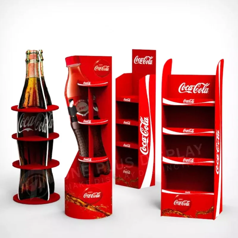 High quality Cardboard Display stand retail floor display stand Customized beer/wine/water/bottle display rack