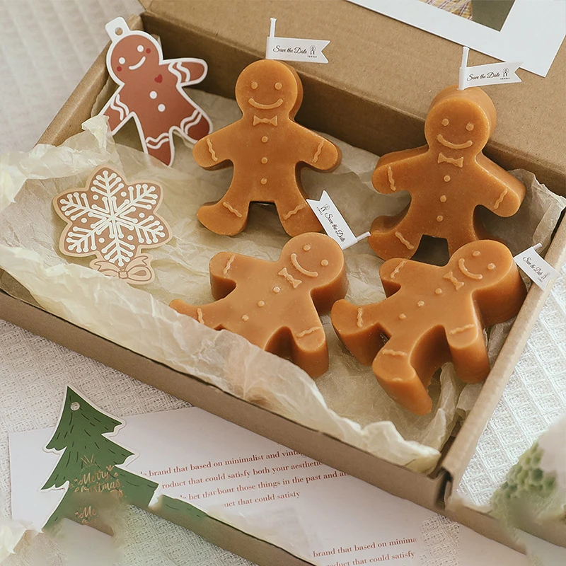 

Gingerbread Man Christmas Scented Candles Aromatherapy Creative Festive Home Fragrance Decoration Small Ornaments