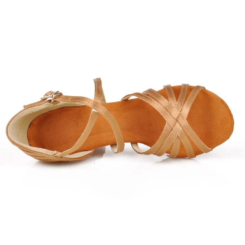 Women Latin Dance Shoes Girls Tango Ballroom Soft Bottom Dance Shoes Ladies Practice Latin Salsa High Heeled 5.5/7.5/ 8.5CM