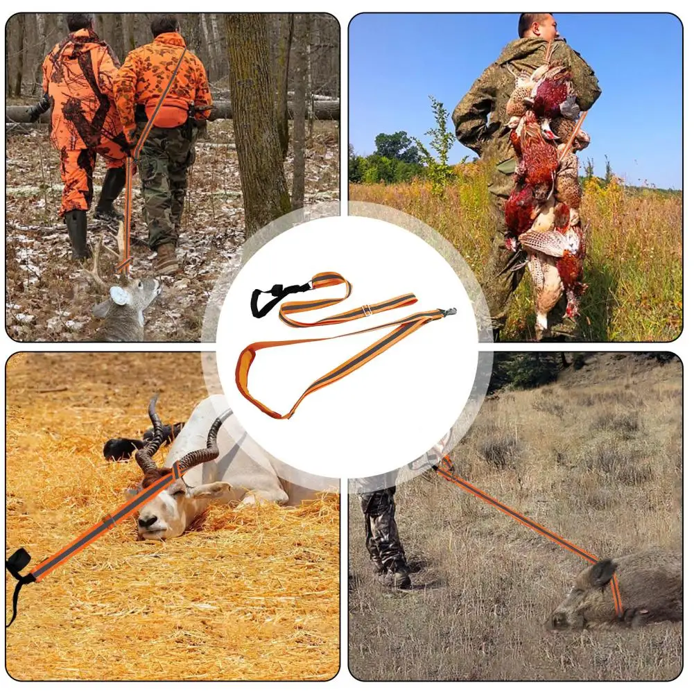 

Ремешок для тяги оленя, максимальное рычаг, Эргономичный захват, тяжелый ремешок для тяги оленя, светоотражающий Регулируемый для безопасности