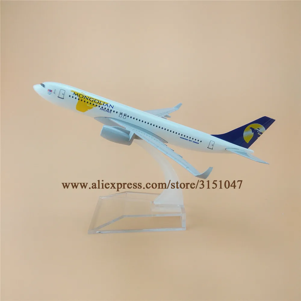 Модель металлического самолета 16 см авиакомпании монгольские авиалинии модель