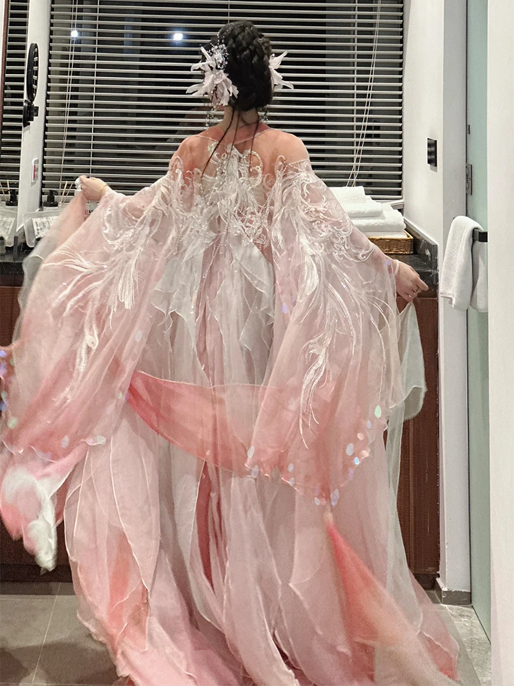 Фэнтези Русалка традиционная Женская династия песни вышивка принт ханьфу платье