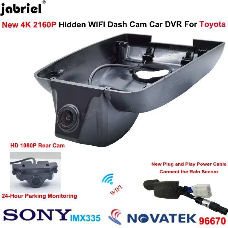 

UHD 4K Wifi Dash Cam Car Dvr 24H For Toyota Highlander LE XLE XU70 Kluger 2018 2019 2020 2021 2022 2023 Video Recorder Dashcam