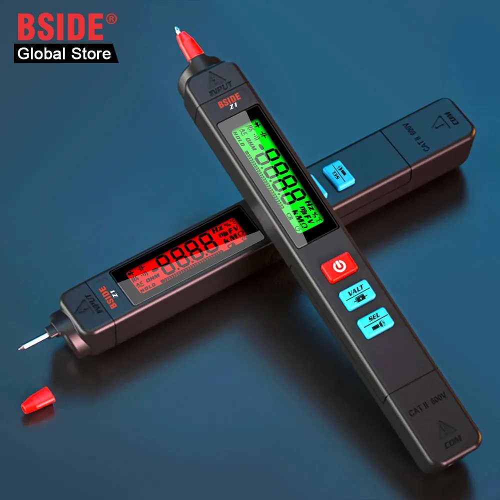 

BSIDE Portable Digital Smart Multimeter Pen Type Non Contact Voltage Meter DC AC Voltmeter Resistance Capacitance Diode Tester
