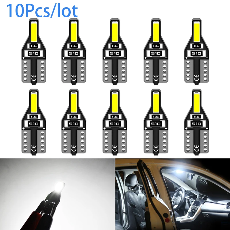 Фото 10X T10 W5W светодиодные внутренние светодиодные автомобильные фонари для автоматического чтения для Lada Vesta Niva Kalina Priora Granta Largus Vaz Samara 2110 №1