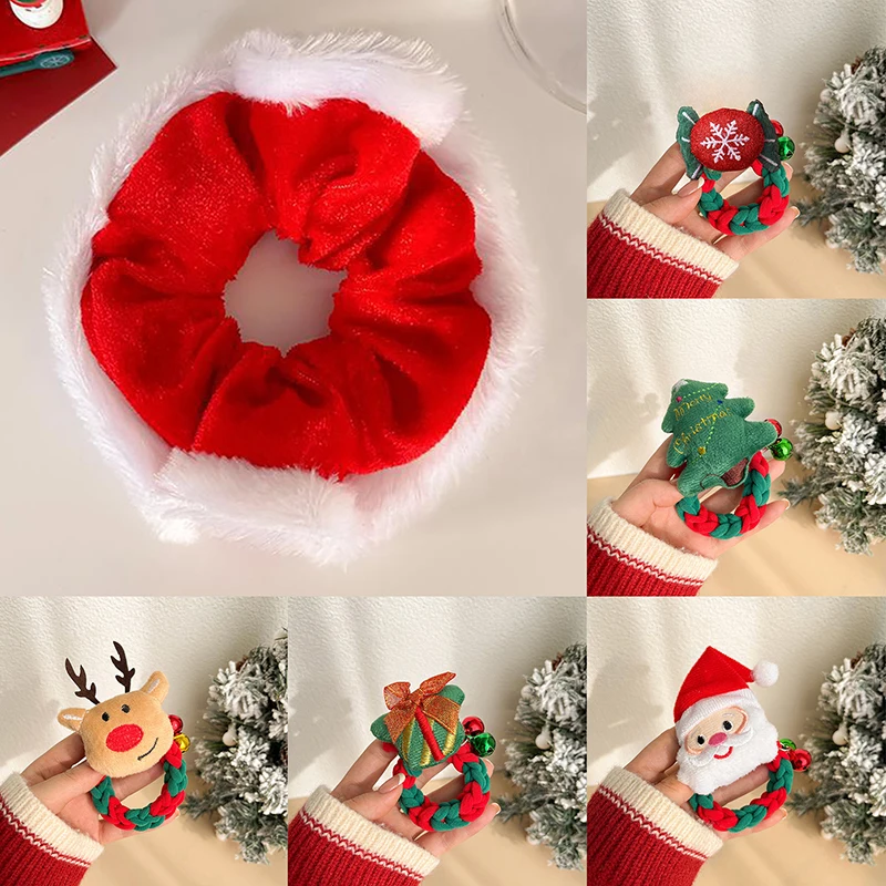 Рождественские эластичные резинки для волос с героями мультфильмов милый
