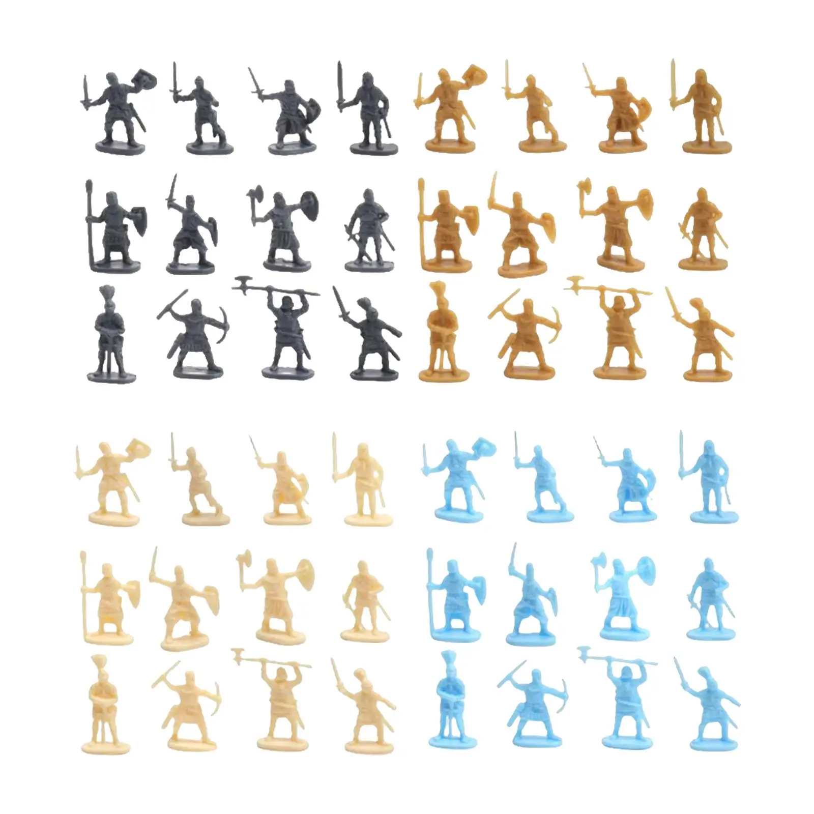 200 Pieces 1/72 Scale Soldiers Model Gifts Toys Dioramas for