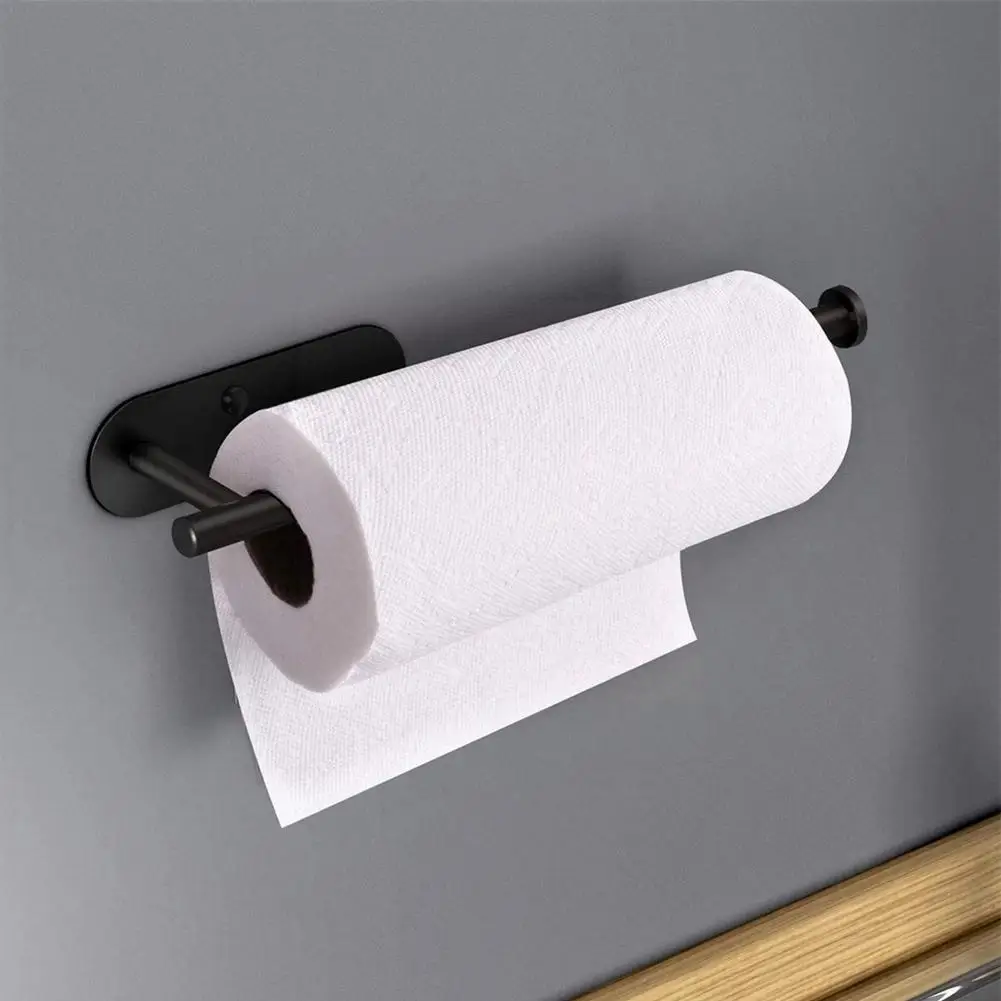 

Кухонный держатель для бумажных полотенец, вешалка для туалетной бумаги, настенная стойка для рулонов, подвесная настенная полка для хранения бумаги в ванной комнате W4y1