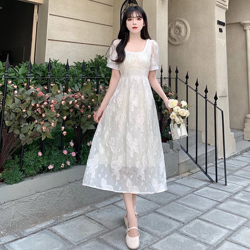 

Новинка лета 2022, женское длинное кружевное платье большого размера, высококачественное нишевое дизайнерское платье с надписью First Love, беспл...