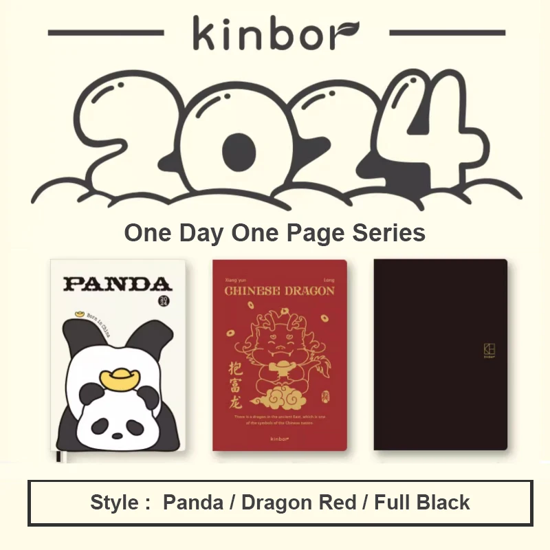 

Kinbor 2024 All Year Agenda Notebook One Day One Page A5 A6 Planner Notepads Dragon Limited Todo List Efficiency Manual School