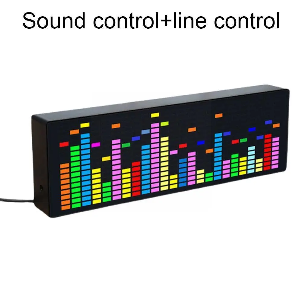 

Светодиодный музыкальный спектр Φ Rgb электронные часы голосовой ритм автомобильный звуковой уровень индикатор Vu Meter для автомобильной атмосферы Lam N8b1