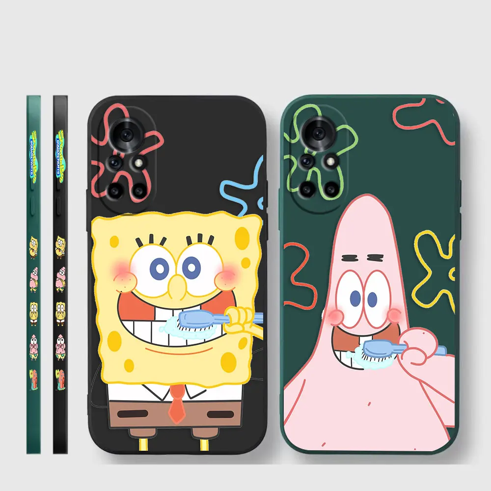 Funny S-SpongeBob Patrick Star Cartoon Case For Huawei NOVA 7 6 5I 5 4 3 3I 2S 2 8 9 10 SE PRO PLUS 5G Colour Case Funda Shell