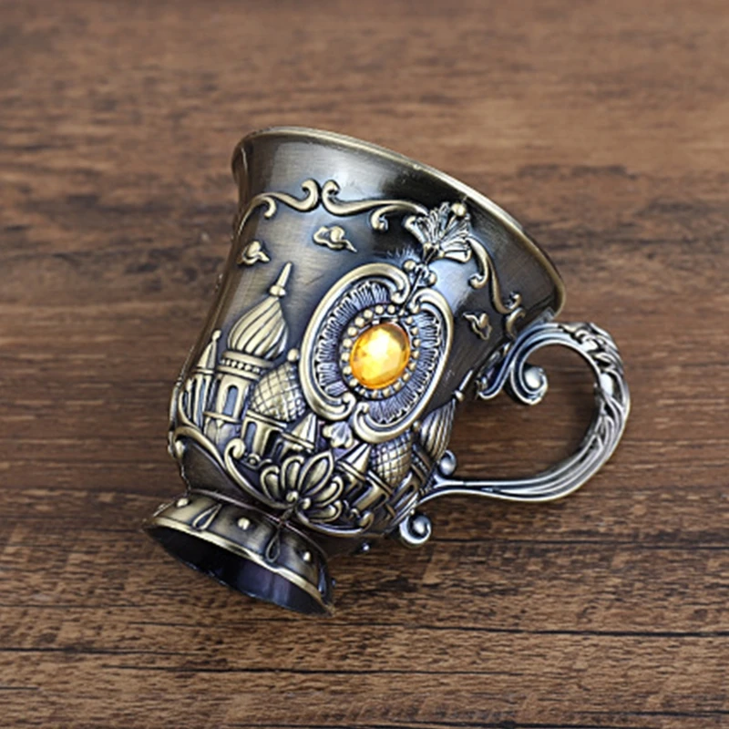 Мини-бокал для вина алкоголя стакан 30 мл ретро рельефный розовый замок стаканы