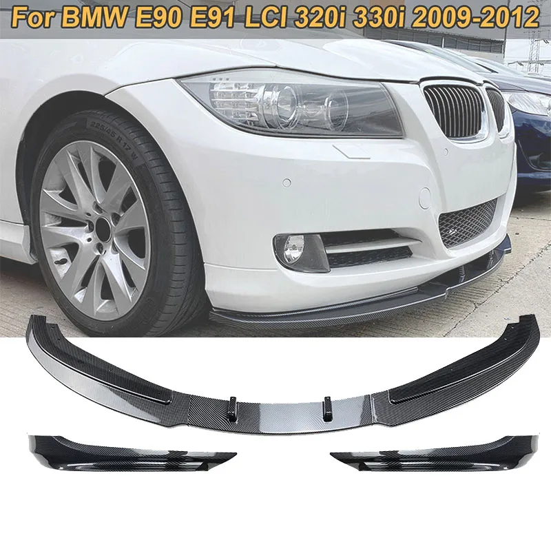 

Car Front Bumper Lip Spoiler Side Splitter Deflector Guards Cover Body Kit Stickers For BMW E90 E91 LCI 320i 330i 2009 ~ 2012