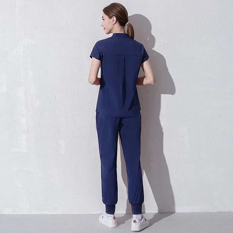 Эластичные однотонные элегантные скрабы для медсестер женский салон