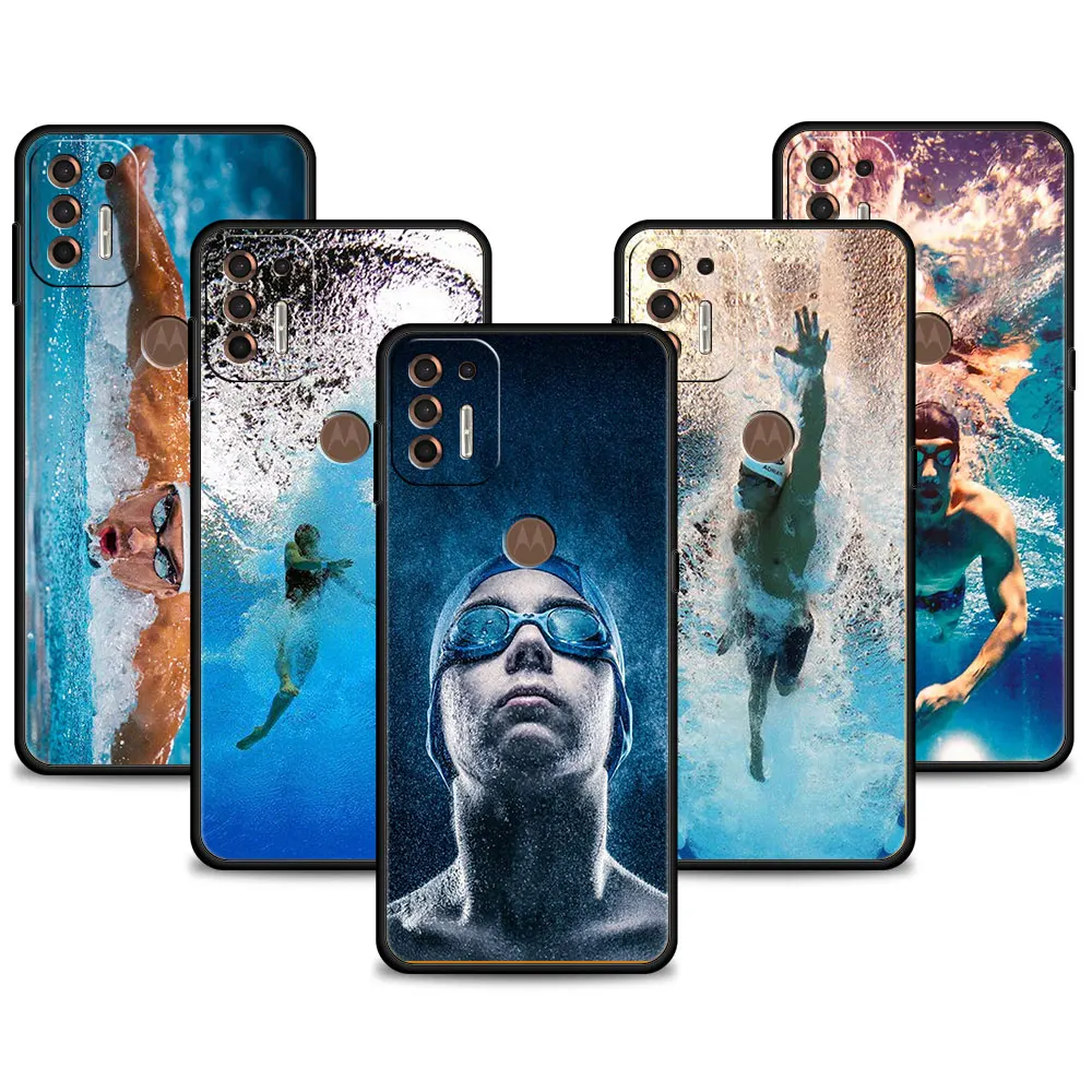 

michael phelps swimming Fundas For Moto G Stylus 2022 G30 G50 G8 Power Lite G9 Play E6s One Fusion Plus G31 G60 Celular Funda
