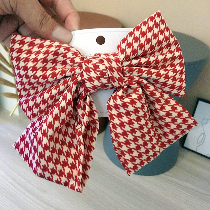 Заколка для волос с большим бантом аксессуары красная заколка головной убор