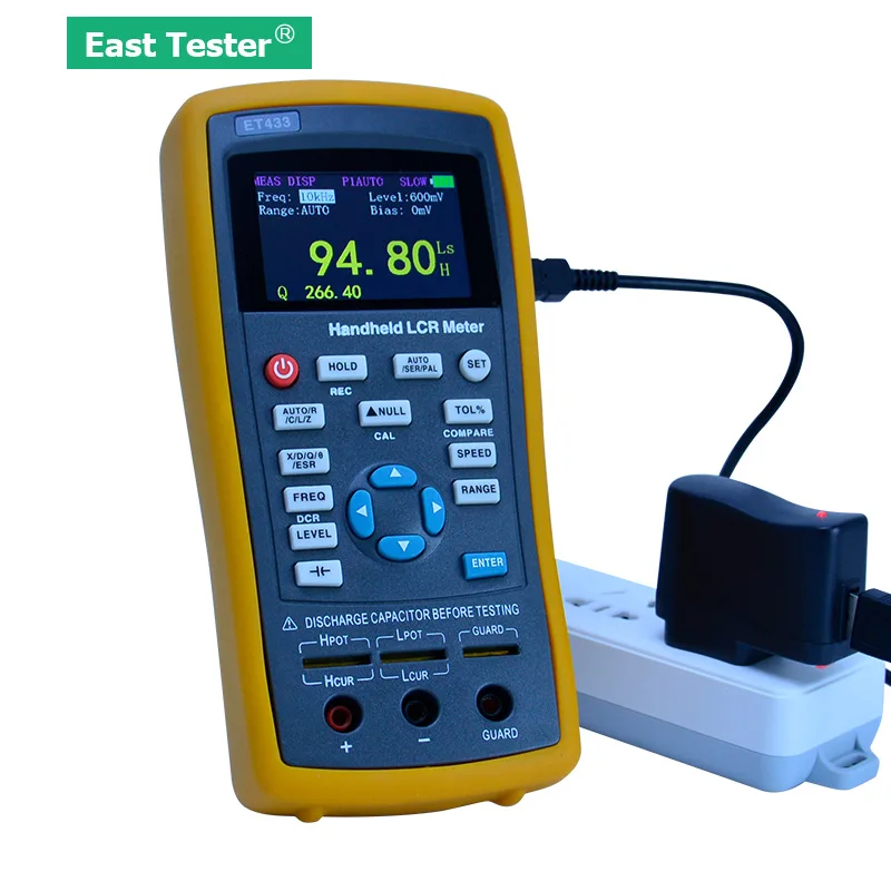 East Tester LCR Digital Bridge Meter ET43 USB Handheld High Precision Capacitance Inductance Resistance Test Digital Display