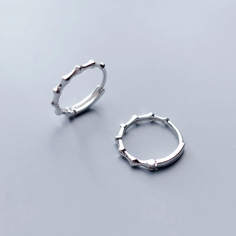 

Серьги-кольца из серебра 925 пробы с бамбуком для мужчин и женщин