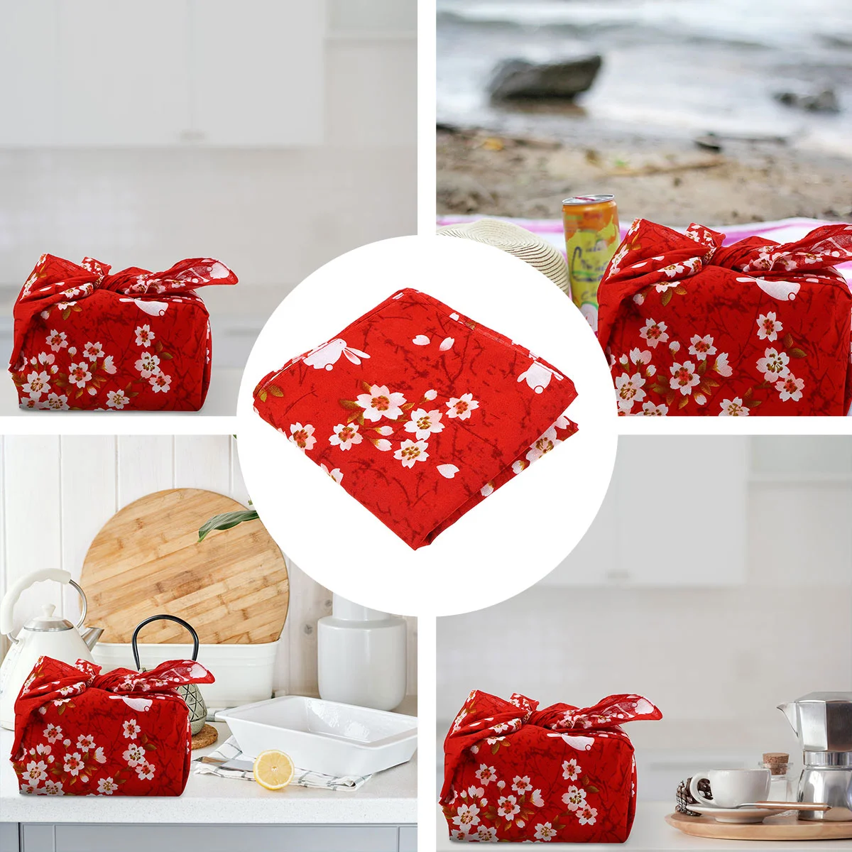 Сумка Furoshiki Bento розовая бандана маленький носовой платок японская витая пряжа для