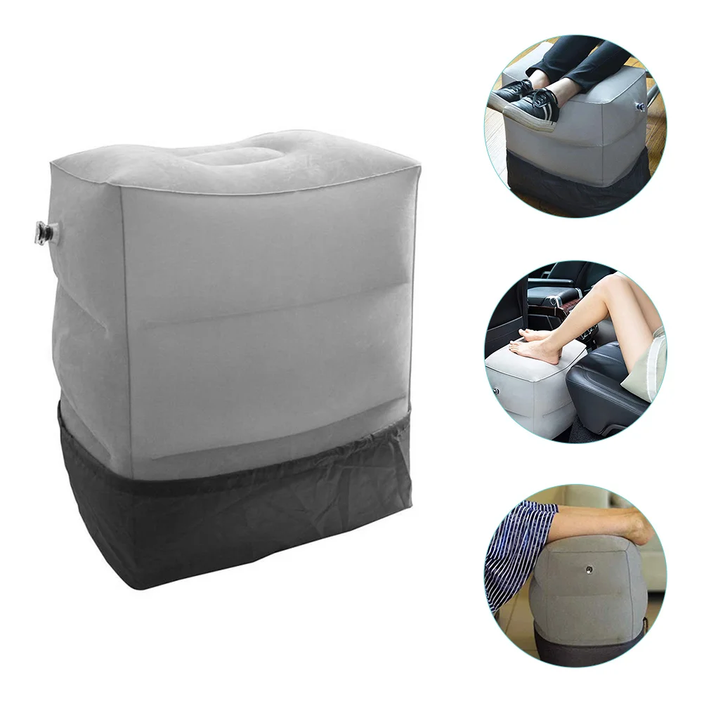 

Inflatable Pillow Foot Rest Travel Airplane Legfootrest Flying Essentials Cushionblow Plane Stool Accessory Kids Flight Height