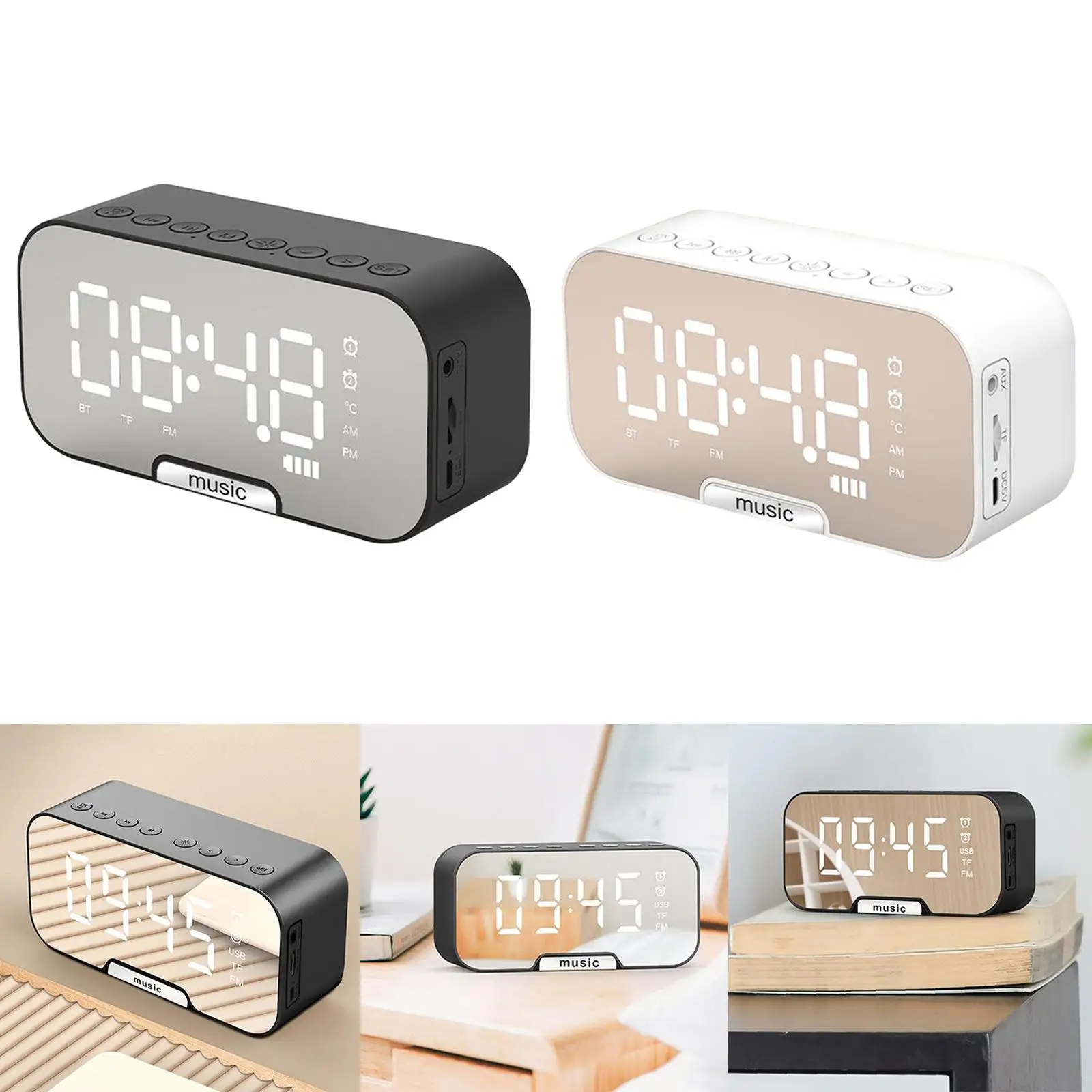 With Usb Charging Port, Adjustable Volume, Dimmable, Snooze