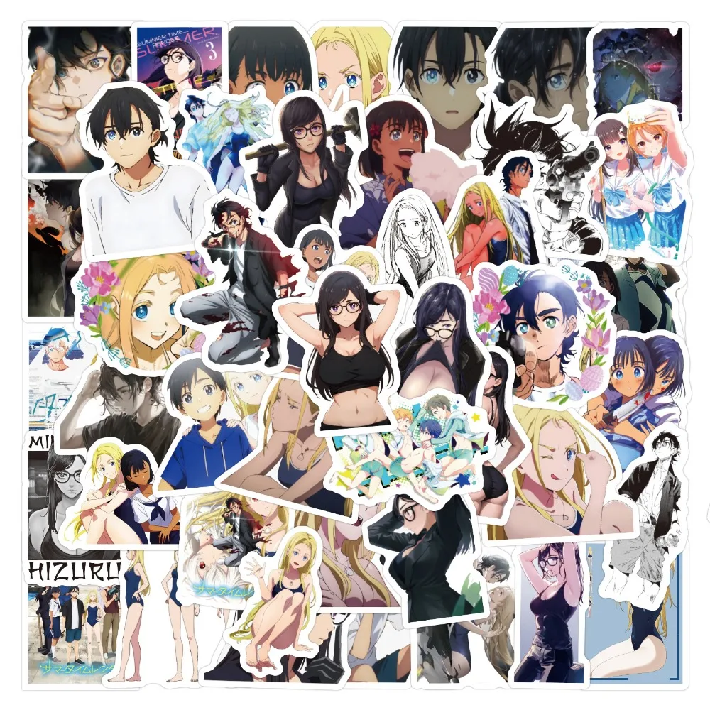 

10/60Pcs Anime Summer Time Rendering Sticker Computer Laptops Water Cups Cartoon Decoration Waterproof Handbag Sticker Wholesale