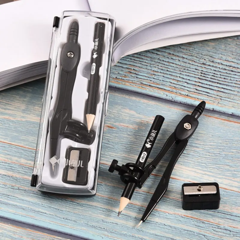 

3Pcs Set Metal Compasses With Pencil Sharpener for Art Drawing Office School Student Math Geometry Drafting Stationery Supplies