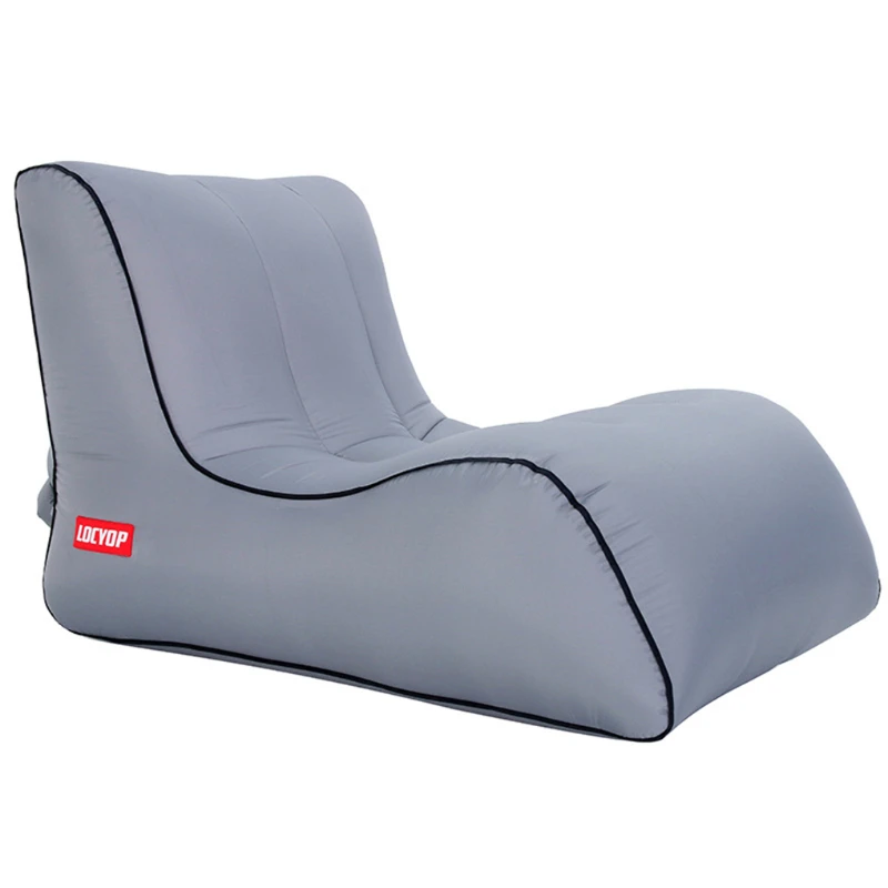 

.. Inflatable Lounger Air Bed Chair Camping Sleeping Bag Hiking Lazy Lounge Bed